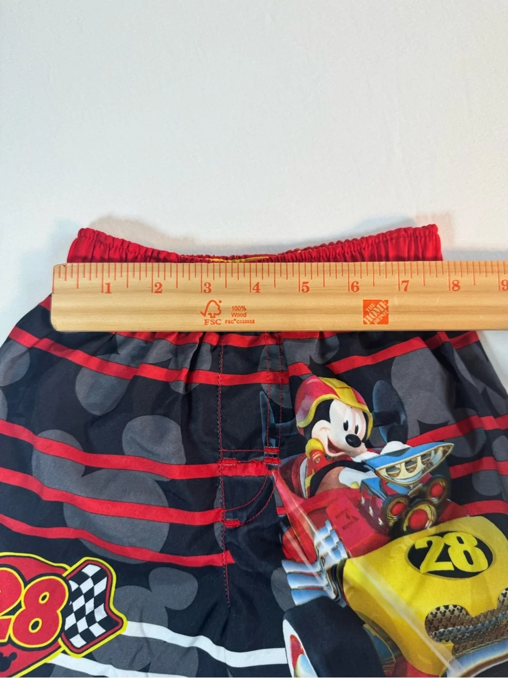 Disney Mickey and the Roadster Racers Toddler Swim Trunks Size 2T Black Red